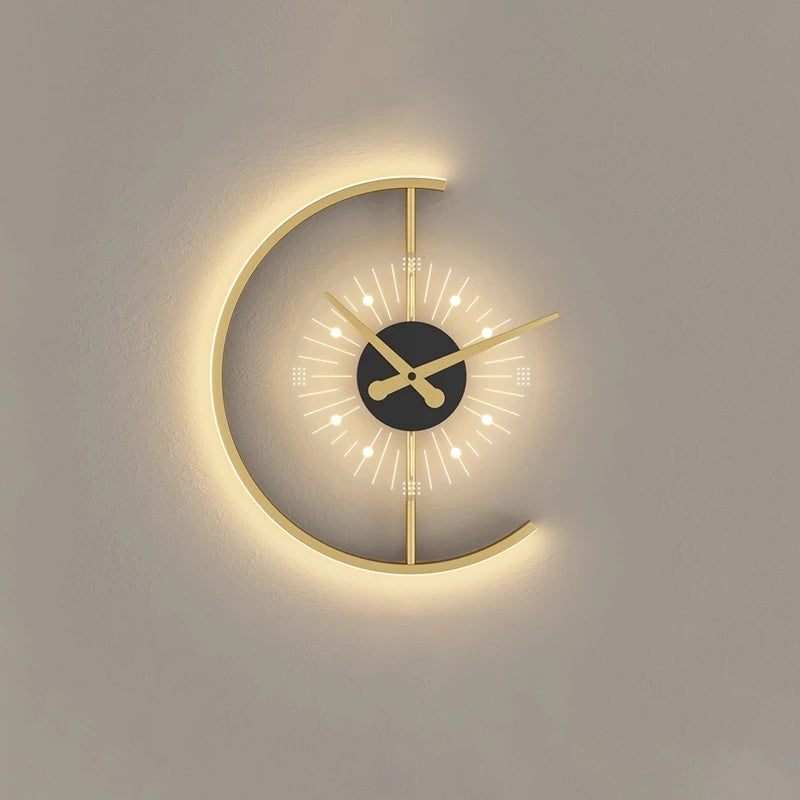 Light Luxury Living Room Creative Clock Bedroom Bedside Lamp