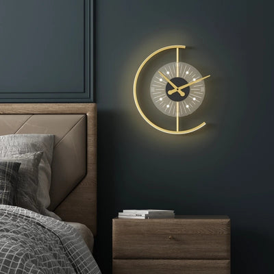 Light Luxury Living Room Creative Clock Bedroom Bedside Lamp