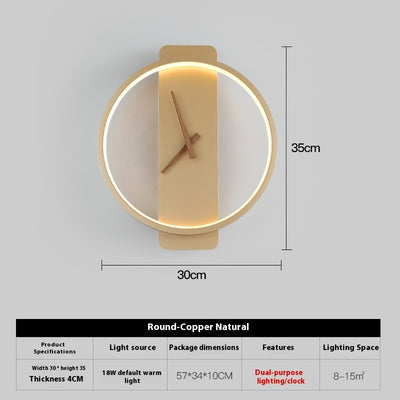 Light Luxury Living Room Creative Clock Bedroom Bedside Lamp