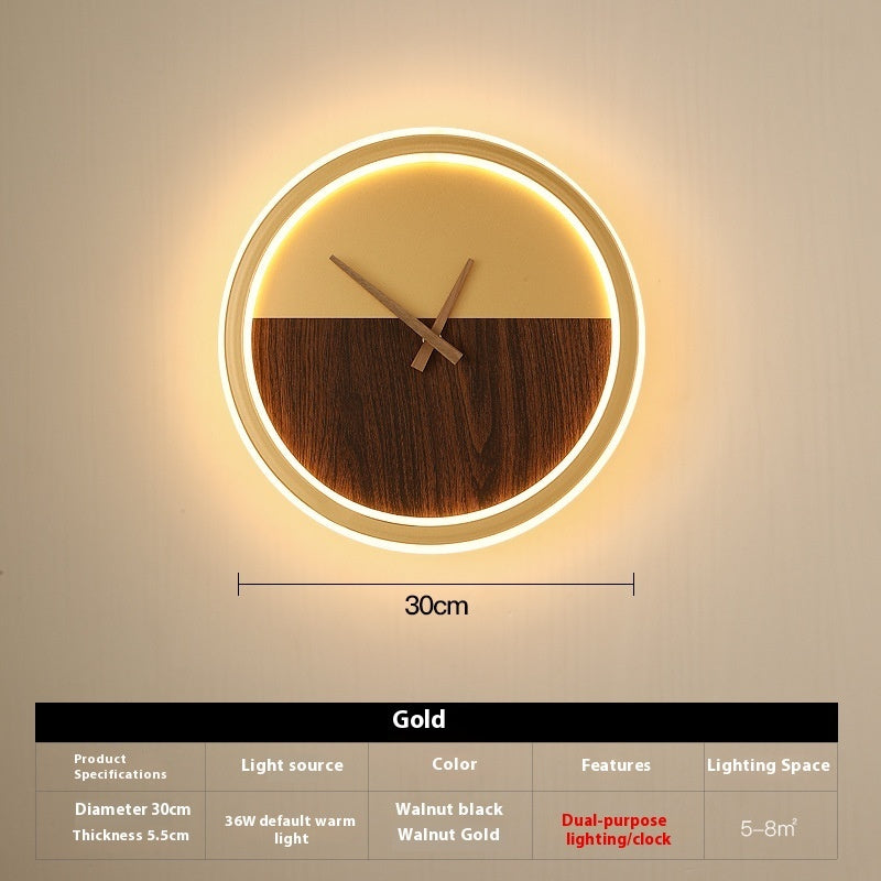Light Luxury Living Room Creative Clock Bedroom Bedside Lamp