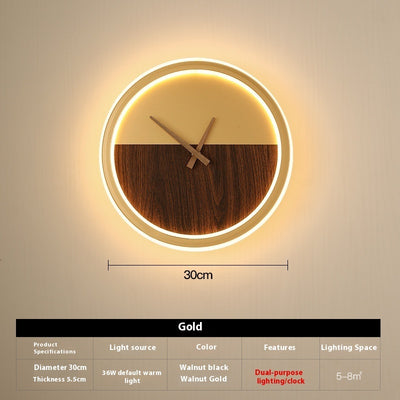 Light Luxury Living Room Creative Clock Bedroom Bedside Lamp