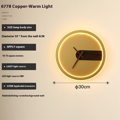 Light Luxury Living Room Creative Clock Bedroom Bedside Lamp