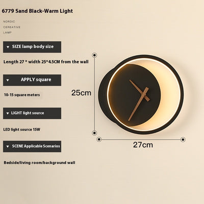 Light Luxury Living Room Creative Clock Bedroom Bedside Lamp