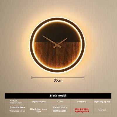 Light Luxury Living Room Creative Clock Bedroom Bedside Lamp