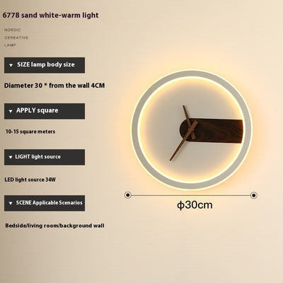 Light Luxury Living Room Creative Clock Bedroom Bedside Lamp