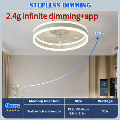 Modern Simple Light Luxury Fan Lamp