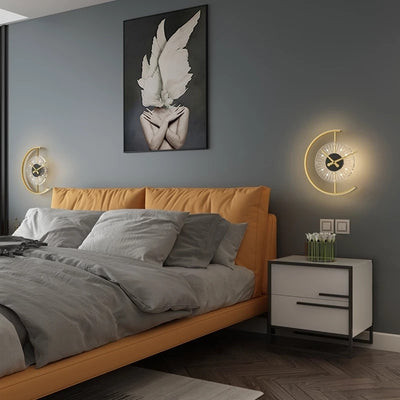 Light Luxury Living Room Creative Clock Bedroom Bedside Lamp