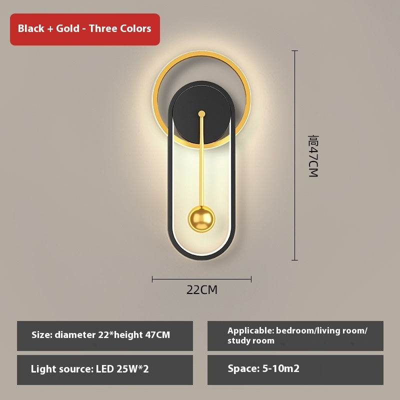Light Luxury Living Room Creative Clock Bedroom Bedside Lamp