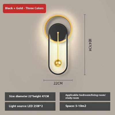 Light Luxury Living Room Creative Clock Bedroom Bedside Lamp